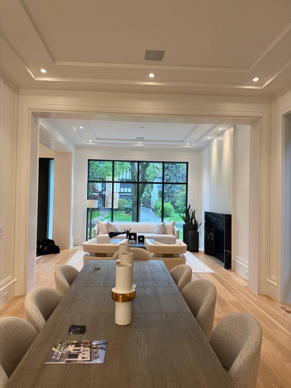 Living room with bay window
